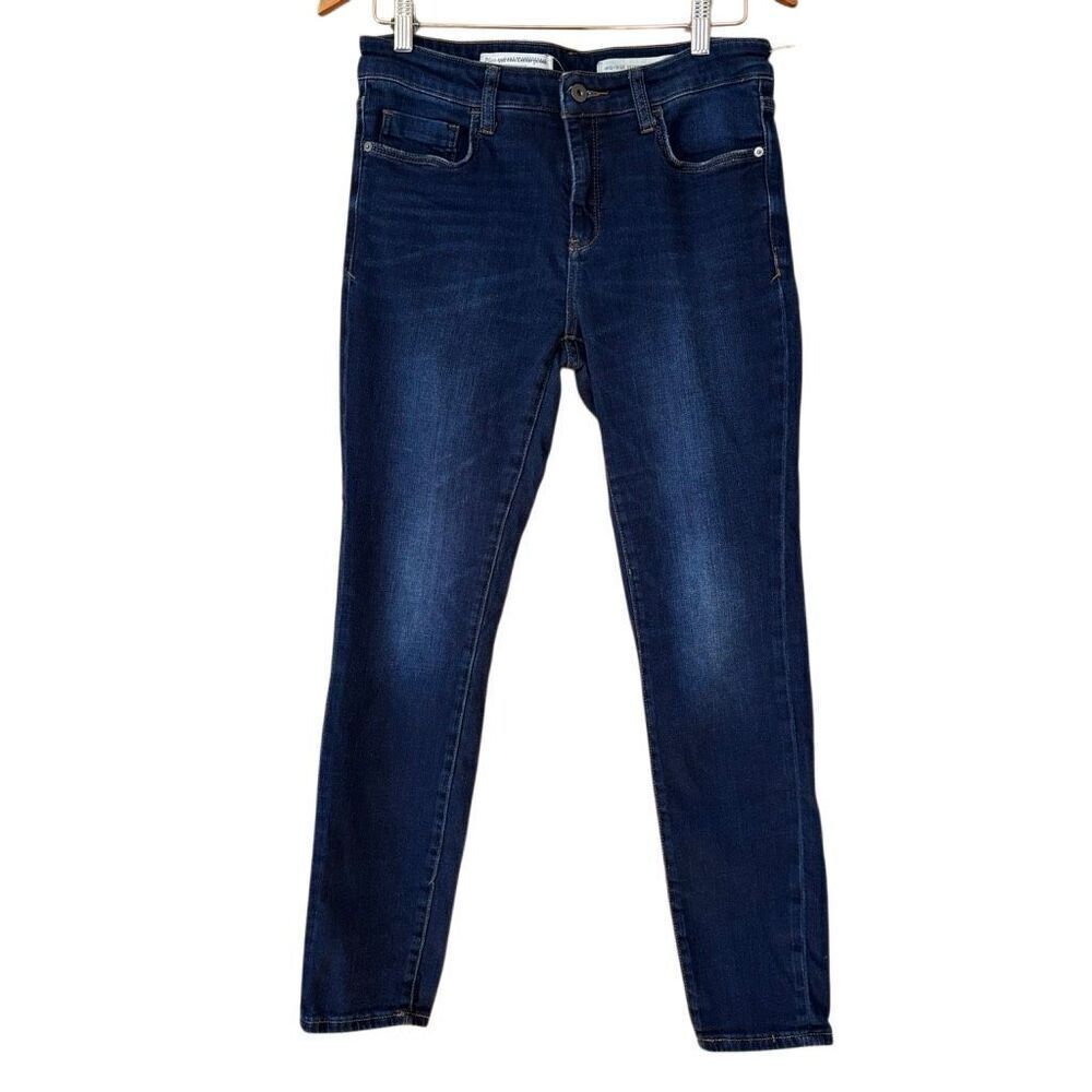 Pilcro Anthropologie mid-rise skinny jeans dark wash size 30